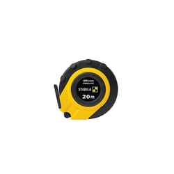 Capsule Tape Measure LBM 2000 Fibreglass, 20 m, Fibreglass Measuring Tape with Metric Scale and Kink Protection, Universal Hook, Shatterproof Capsule,