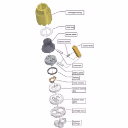 Grohe 46374000 Cartridge with Ceramic Sealing System for Single Arm Washbasins and Bidet Taps, 46 mm - Additional view 4
