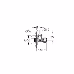 GROHE 22023000 faucet part/fitting Volume control valve trim Metal Chrome