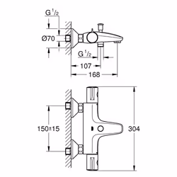 GROHE Grohtherm 800 Chrome