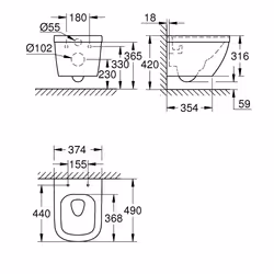 GROHE Euro Ceramic toilet