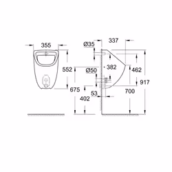 GROHE Bau Ceramic urinal