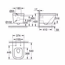 GROHE Euro Ceramic toilet - Additional view 3
