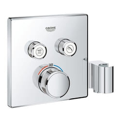 GROHE THERMOSTAT FOR CONCEALED INSTALLATION WITH 2 VALVES AND INTEGRATED SHOWER HOLDER