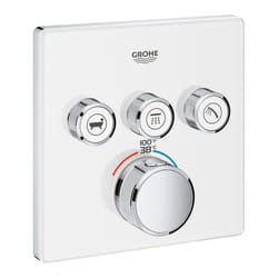 Grohe 29165LS0 Grohtherm Smart Triple Function Thermostatic Trim With Control Module Without SmartBox Moon White