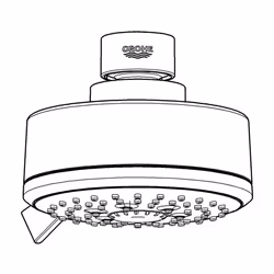 Grohe 27591001 Tempesta Cosmopolitan 100 2.5 GPM 4 Spray Shower Head