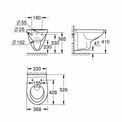 GROHE Bau Ceramic toilet