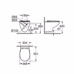 GROHE Bau Ceramic toilet