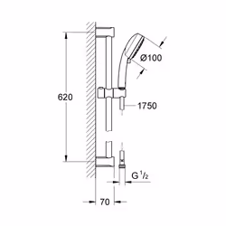 GROHE Tempesta Cosmopolitan 100 shower system Chrome