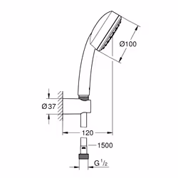 GROHE Tempesta Cosmopolitan 100 shower system Chrome