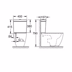 GROHE Essence toilet tank