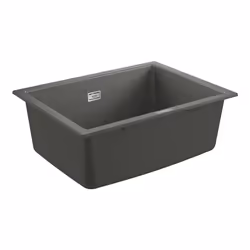 GROHE K700U, Top-mounted sink, Rectangular, Quartz composite, Grey, 1 bowls, Rectangular