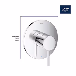 GROHE 14467000 Atrio Pressure Balance Valve Trim with Cartridge  Starlight Chrome