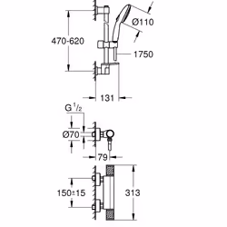GROHE Precision Feel shower system Chrome