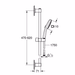 GROHE Vitalio Comfort 110 shower system Chrome - Additional view 4