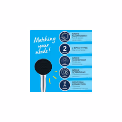 Vitalio Start 110 - Hand Shower (Round 11 cm Shower Head, 2 Sprays: Rain & Jet, Anti-Limescale System, Silicone Ring & Scalding Protection, Universal