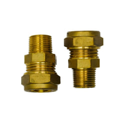 GROHE 127804 Pair of Adaptors for UK Fittings 15mm Compression by 3/8 Inch BSP Male Thread, Brass