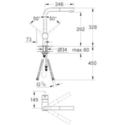 GROHE 32168 000 kitchen faucet Chrome