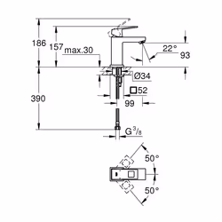 GROHE Eurocube Chrome