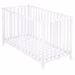 roba Fold Up, Baby cot, 40 kg, Boy/Girl, Beech wood, White, Foldable