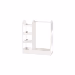 Roba?Children?s Clothes Rail with Shelves and Large Mirror, White Wooden Finish