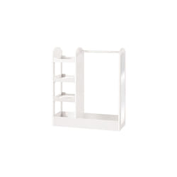 Roba?Children?s Clothes Rail with Shelves and Large Mirror, White Wooden Finish