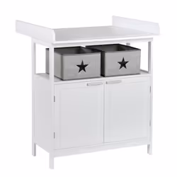 roba 'Hamburg', 1 shelves, High Density Fiberboard (HDF), Plastic, Wood, White