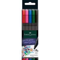 Faber-Castell 151604 fineliner Fine Black. Blue. Green. Pink. Red 5 pc