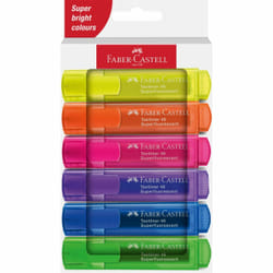Faber-Castell 254646 marker 6 pc(s) Blue. Green. Orange. Pink. Purple.