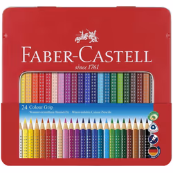Faber-Castell Colour Grip colour pencil, tin of 24, Paper box