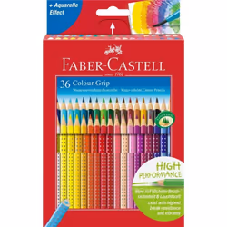 Faber-Castell 36 Colour Grip Water-soluble Colour Pencils 112442