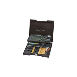 Faber-Castell Pitt Monochrome Wooden Case Accessories Gift Kit