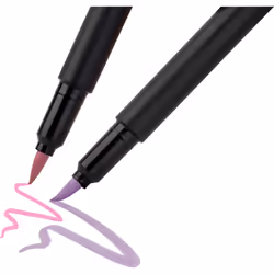 Brush Pen Black Edition - Pastel Colours - Cardboard Box of 6