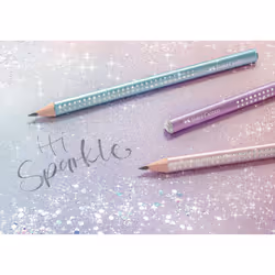 Faber-Castell Sparkle 118297 Pencil Set with Sharpener  Eraser and 2 Pencils  Writing Set Ocean Metallic