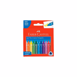 Faber Castell 12 Triangular Wax Crayons