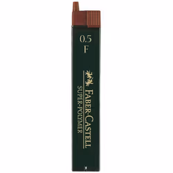 Faber-Castell 0.5mm F Super-Polymer Fineline Lead (Pack of 12)
