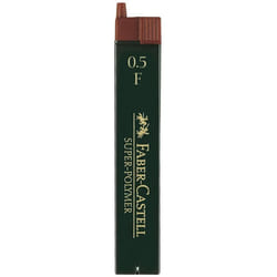 Faber-Castell 0.5mm F Super-Polymer Fineline Lead (Pack of 12)