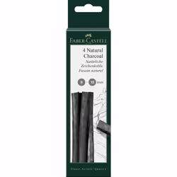 Faber-Castell Pitt, 4 pc(s), Dark Grey, Round, Charcoal, Adult, Hanging box