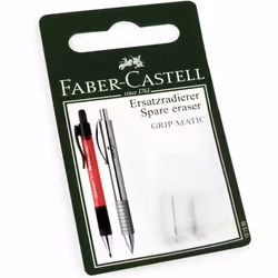 Faber-Castell Grip Matic Eraser Rubber Refills - White - Blister Pack of 3