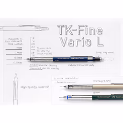 TK-Fine Vario L 135542 Mechanical Pencil 0.5 mm Indigo Lead Pencil with Soft/Hard Mechanism