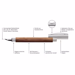 Faber-Castell Ambition Walnut Wood Propelling Pencil