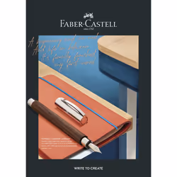 Faber-Castell Ambition 148181 Pear  inklusive Geschenkverpackung  Schaftfarbe: Brown/Silver Fountain Pen Fountain Pen Nib EF