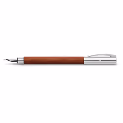 Faber-Castell Ambition fountain pen Cartridge filling system Brown, Chrome 1 pc(s)
