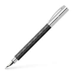 Faber-Castell Ambition Rhombus fountain pen Cartridge filling system Black, Chrome 1 pc(s)