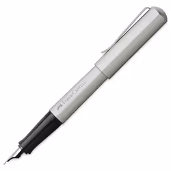Faber-Castell Hexo 150591 Fountain Pen Nib Width F Matte Silver Pack of 1