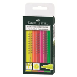 Faber-Castell 154304 marker 4 pc(s) Chisel tip Green, Orange, Pink, Yellow