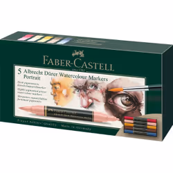 Faber-Castell 160307, Brown, Cyan, Light pink, Pink, Yellow, Multicolour, 5 colours, Round, Boy/Girl, Box