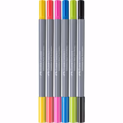 Faber-Castell 164606 marker 6 pc(s) Fine tip Multicolour