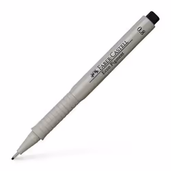 Faber-Castell Ecco Pigment, Black, Fine, Grey, Round, Pigment-based ink, Fibre