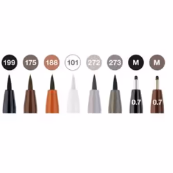 Faber-Castell 167172 felt pen Black, Brown, Grey, Orange, White 1 pc(s)